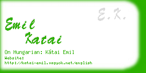 emil katai business card